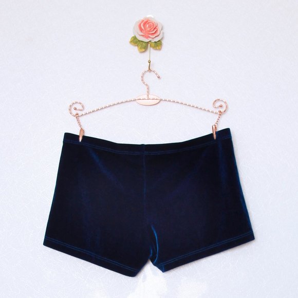 Shorts Gymnastic Velvet Booty Shorts Dark Royal Blue M Poshmark